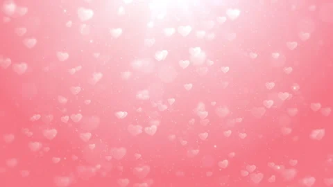 Valentine's day abstract background, Flowing red hearts shaped and particles Stock Footage 169134036