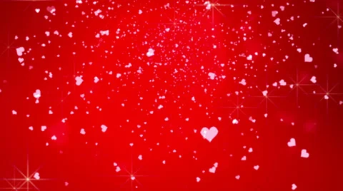 Valentine's day abstract background, flying hearts Stock Footage 38842256