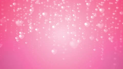 Valentine's day abstract background, flying red and pink hearts and particles Stock Footage 150408856