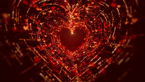 Valentine's day abstract background, Red particles flowing for Valentines. Stock Footage 229226983