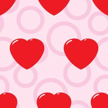 Valentine's day abstract seamless background. Stock Illustration
