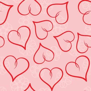 Valentine's day abstract seamless background Stock Illustration