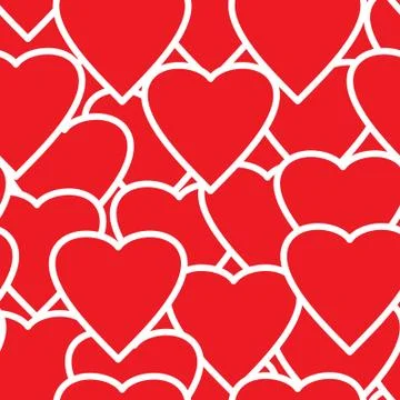 Valentine's day abstract seamless background. Stock Illustration