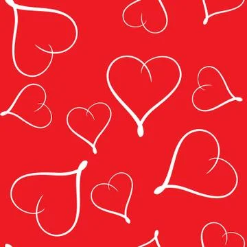 Valentine's day abstract seamless background with hearts Stock Illustration