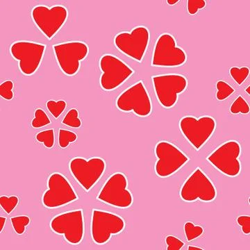 Valentine's day abstract seamless background Stock Illustration