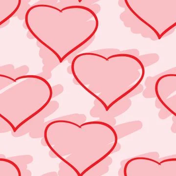 Valentine's day abstract seamless background Stock Illustration