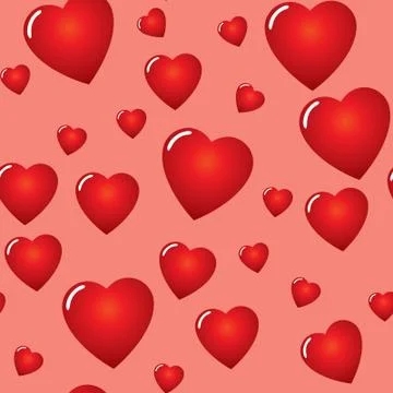 Valentine's day abstract seamless background Stock Illustration