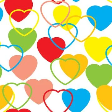 Valentine's day abstract seamless background Stock Illustration