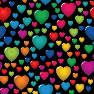 Valentine's day abstract seamless background Stock Illustration