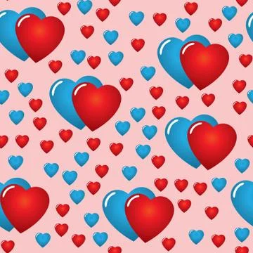 Valentine's day abstract seamless background Stock Illustration