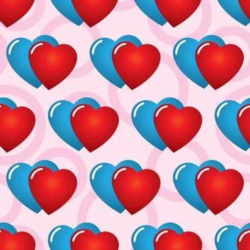 Valentine's day abstract seamless background Stock Illustration