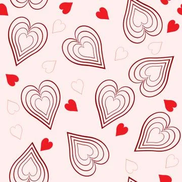 Valentine's day abstract seamless background Stock Illustration