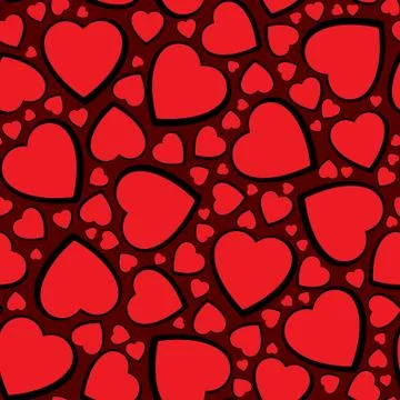 Valentine's day abstract seamless background Stock Illustration