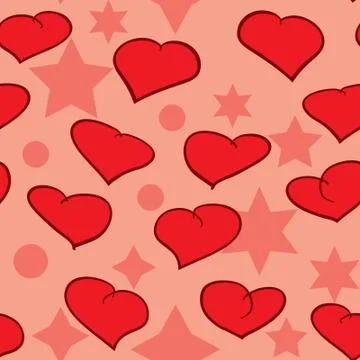 Valentine's day abstract seamless background Stock Illustration