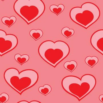 Valentine's day abstract seamless background Stock Illustration