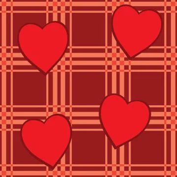 Valentine's day abstract seamless background Stock Illustration
