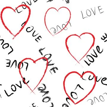 Valentine's day abstract seamless background Stock Illustration