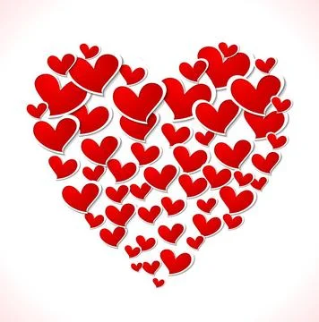Valentines Day abstract vector background. Big heart Valentines Day abstra... Stock Photos