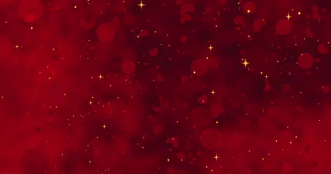 Valentines day and love animation,shiny and glitter hearts,glowing particles Stock Footage
