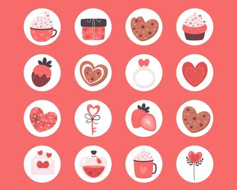 Valentines Day and romantic elements set. Love, wedding, Valentines day Иллюстрация