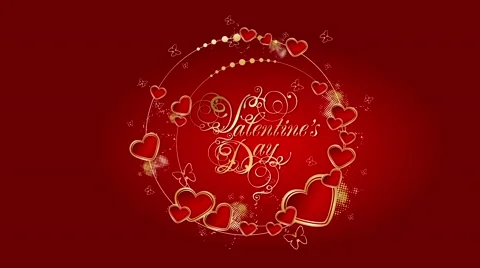 Valentine's Day animated background Stock Footage 51443792