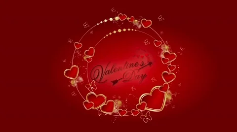 Valentines day animated background Stock Footage 51444183