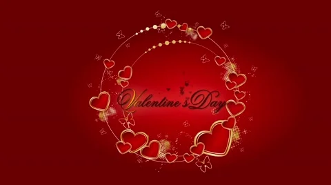 Valentines day animated background Stock Footage 51444386