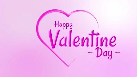 Valentine's Day animated background Happy Valentine's Day Pink Love Stock Footage 257170558