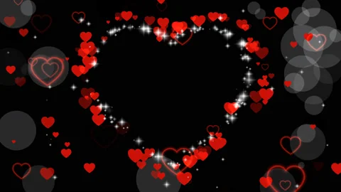 Valentine's day animated frame of hearts... | Stock Video | Pond5