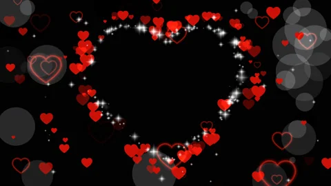 Animated hearts Photo frame effect