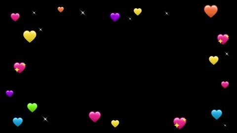 Valentine's day animated frame of hearts for overlay Animated Frame of colo.. Stock Footage 315427759