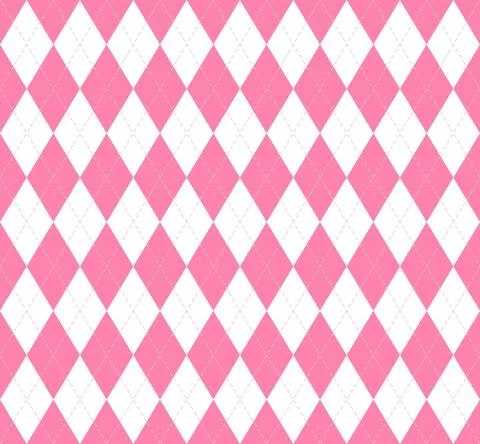 Valentines day Argyle. Pattern Scottish cage イラスト素材