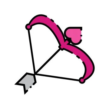 Valentine's day arrow icon vector Stock Illustration