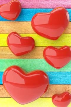 Valentine's day background. 3D rendering. Stock Illustration