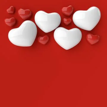 Valentine's day background. 3D rendering. Stock Illustration