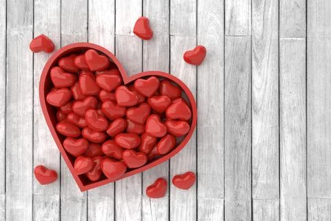 Valentine's day background. 3D rendering. Stock Illustration