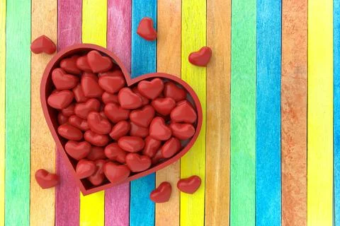 Valentine's day background. 3D rendering. Stock Illustration