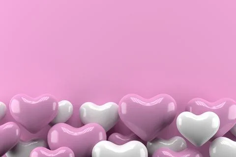 Valentines day background design. 3D rendering. Stock Illustration