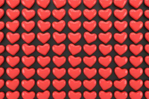 Valentines day background design. 3D rendering. Stock Illustration