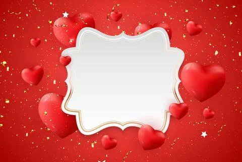 Valentine's Day Background Design. Template for advertising, web, social medi Stock Illustration