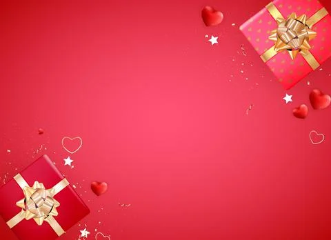 Valentine's Day Background Design. Template for advertising, web, social medi Stock Illustration
