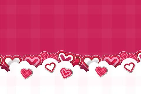 Valentines day background design template Stock Illustration