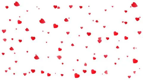 Valentines Day background with falling heart petals Stock Illustration