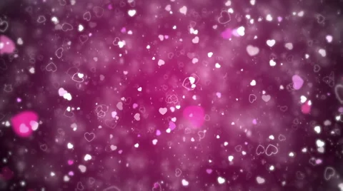 Valentine's day background, falling hearts Stock Footage 46505798