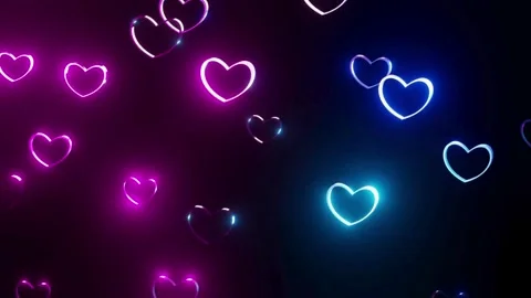 Valentine's Day background, flying abstract hearts and particles. Video stock 260673913