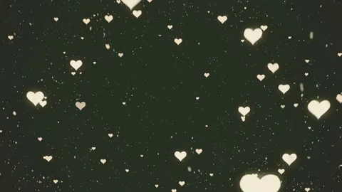 Valentine's Day background, flying abstract hearts and particles. Video stock 260674958