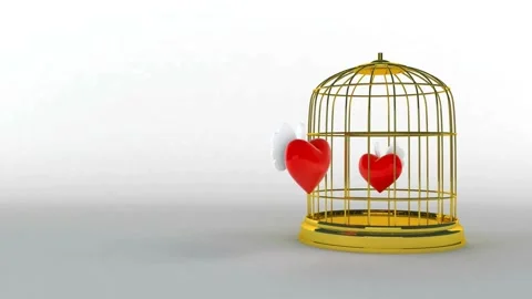 Valentine's Day background, flying abstract hearts and particles. Video stock 260675040