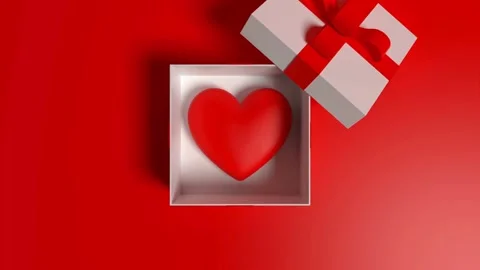 Valentine's Day background, flying abstract hearts and particles. Video stock 260675860