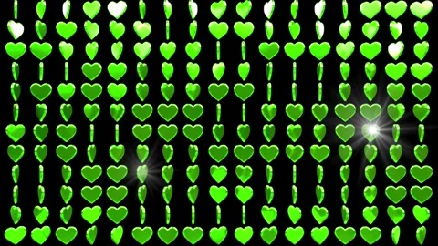 Valentine's Day background, flying abstract hearts and particles. Video stock 260678308