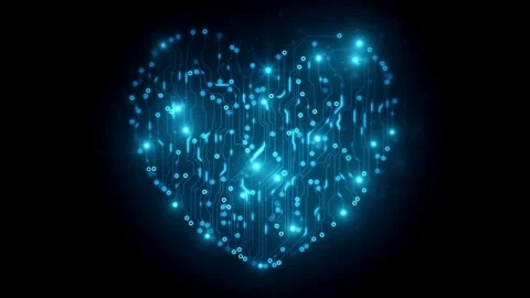 Valentine's Day background, flying abstract hearts and particles. Video stock 260678353